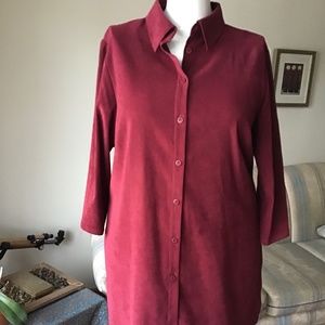 Additional Elle burgundy long shirt tunic